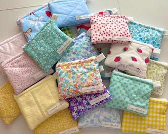 Mini clutch wallet keychain bag Variety, quilted zipper pouch / small card holder wallet / cosmetic pouch / card lipstick wallet pouch 3