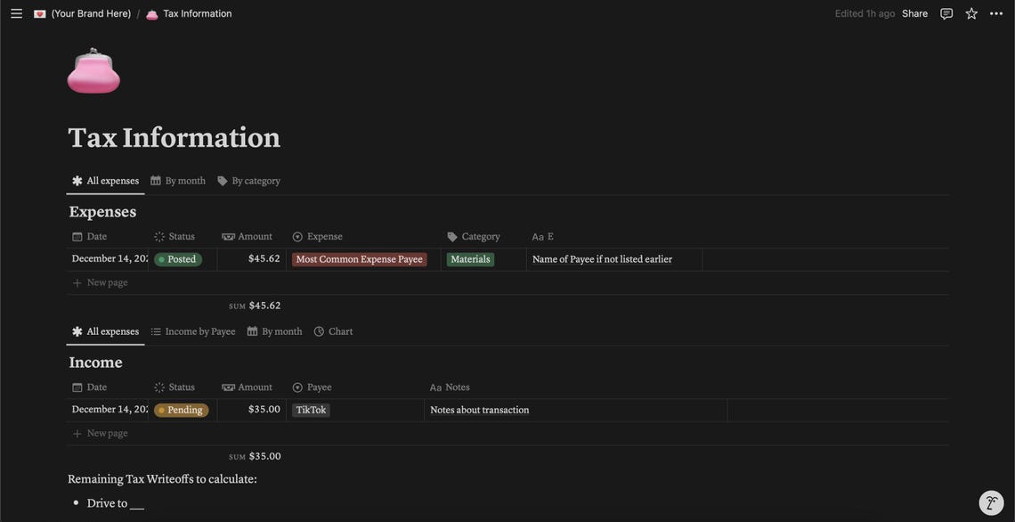 Full Workspace Notion Template Download for Small Businesses - Etsy