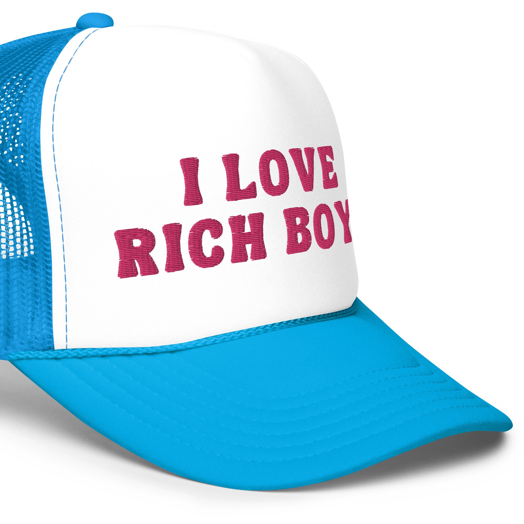I Love Rich Boys Embroidered Funny Foam Trucker Hat Etsy