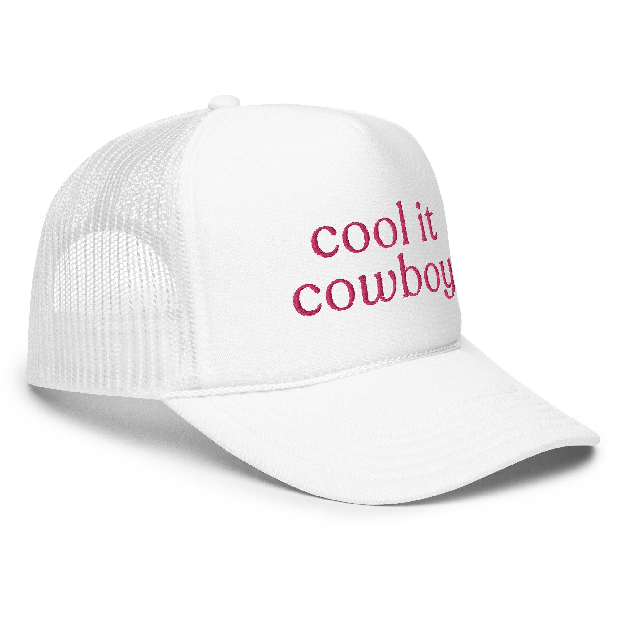 Discover White Cool It Cowboy Foam trucker hat