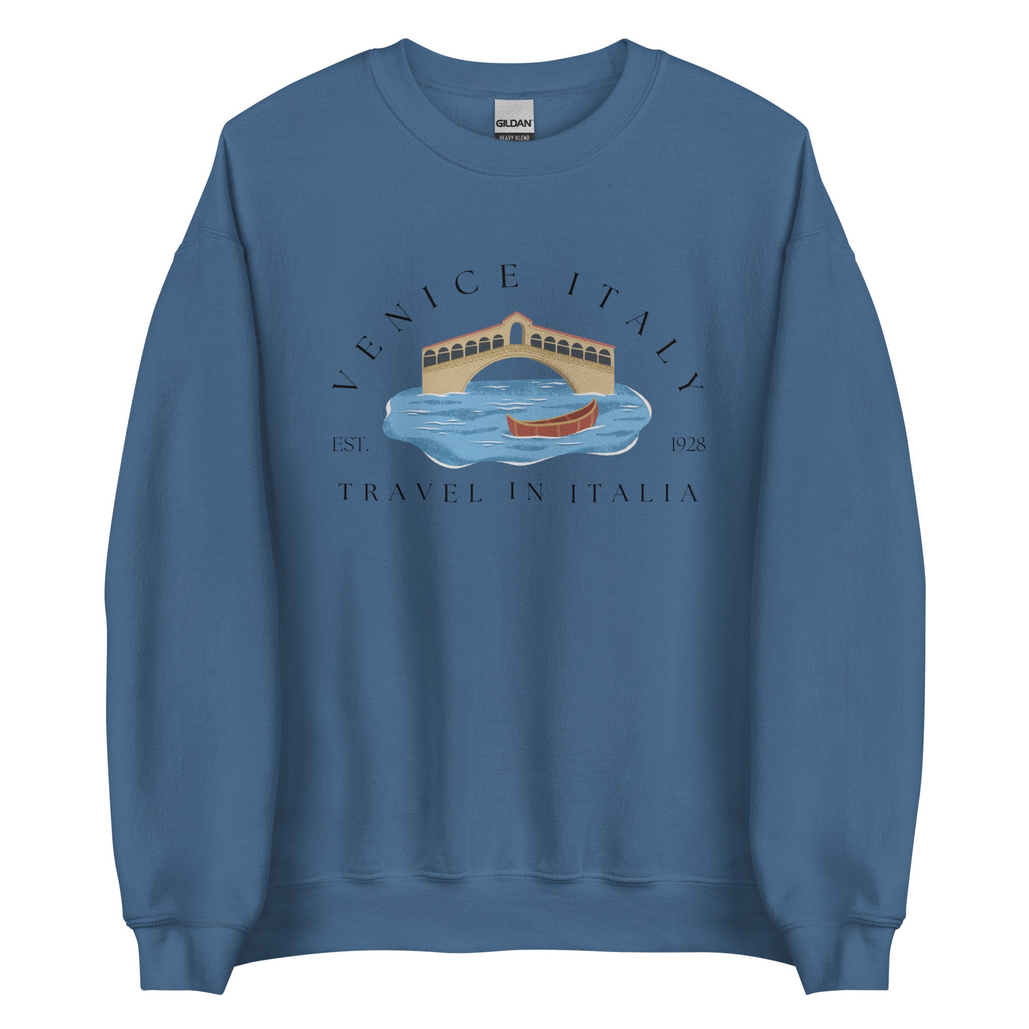 Discover Venice Italy Graphic Crewneck Sweatshirt Pinterest Style Oversized Fit Beach Vacation Trip Aesthetic Minimalist Vintage