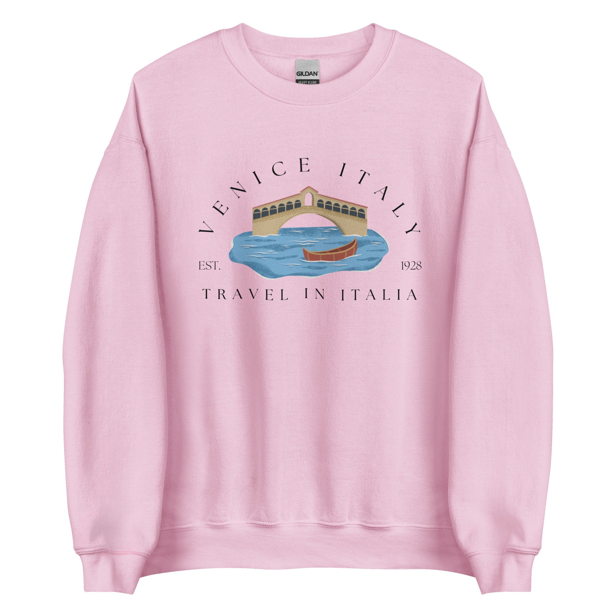 Discover Venice Italy Graphic Crewneck Sweatshirt Pinterest Style Oversized Fit Beach Vacation Trip Aesthetic Minimalist Vintage