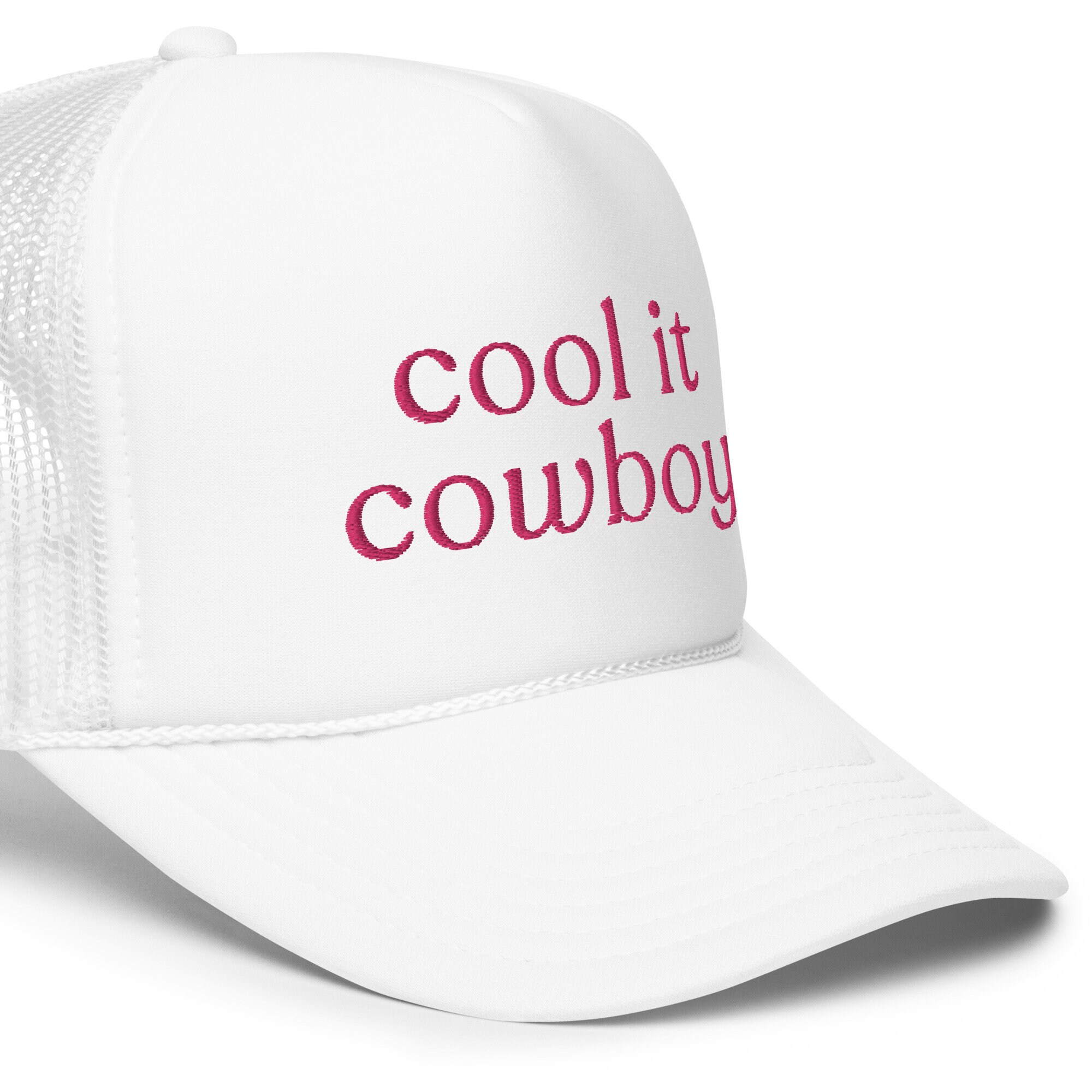 Discover White Cool It Cowboy Foam trucker hat