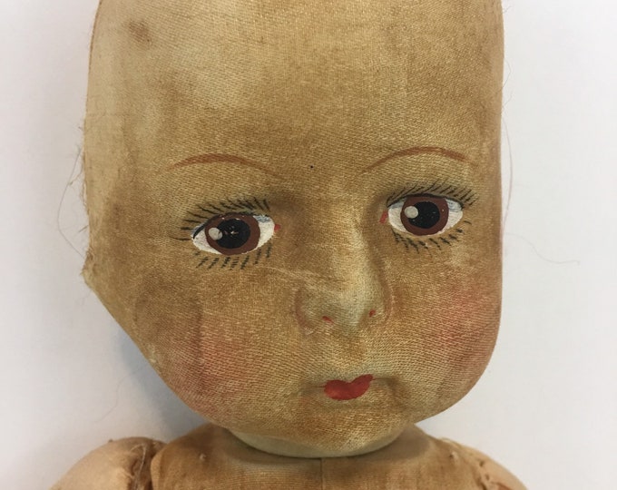 Cloth Boudoir Doll Bed Doll Lenci Style Antique Vintage Doll Etsy