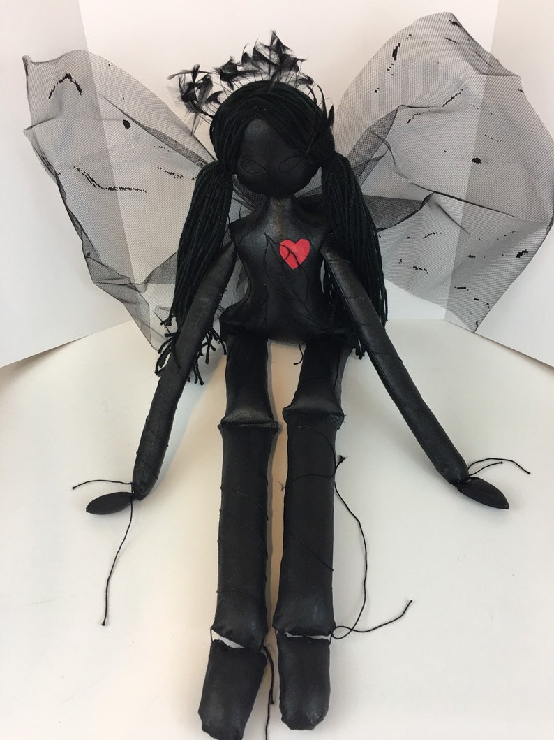 Butterfly OOAK Cloth Art Doll Handmade Boudoir Style Doll 24