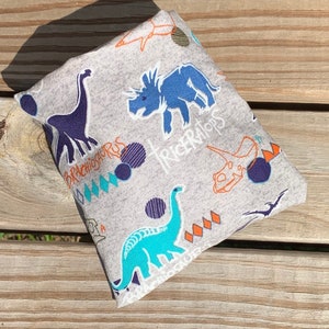 Icepack/kids icepack/bruise bag/icepacks/Reusable ice pack/heat pack/fevers/injuries/ice pack for injuries/Gray Dinosaur Print