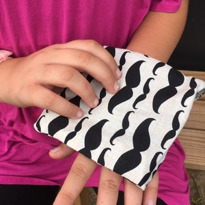 Icepack/kids icepack/bruise bag/icepacks/Reusable ice pack/heat pack/fevers/injuries/ice pack for injuries/Mustache Print