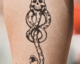 Harry Potter Dark Mark Death Eater Temporary Tattoo Transfer Sticker Arm Art