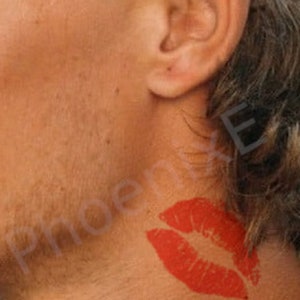 Temporary Tattoo x 3 Lipstick Kiss Marks Body Art Sticker Waterproof Ladies Mens