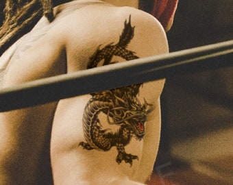 Temporary Tattoo Large Dragon Fake Body Art Sticker Waterproof Mens Ladies
