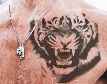 Temporary Tattoo Tiger Fake Body Art Sticker Waterproof Mens Ladies