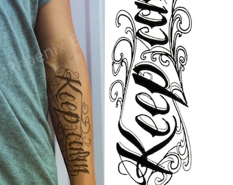 Keep Calm Tattoo - Etsy UK Keep Calm Tattoo - Etsy UK