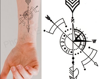 Compass Tattoo Etsy