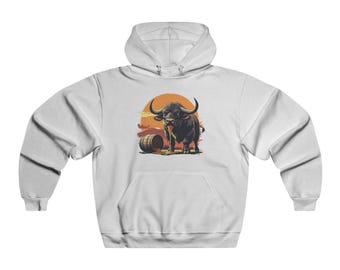 Buffalo Trace Bourbon Hoodie, Drinking Buffalo Graphic, Whiskey Gift