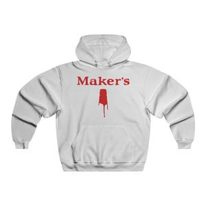 Makers Mark Bourbon Label Hooded Sweatshirt | Whiskey Inspired