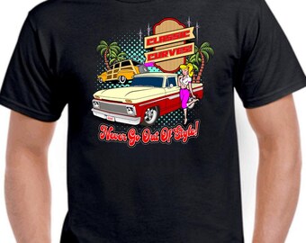 Street Rod Black T-Shirt – Classic Car Curves Design for car lovers