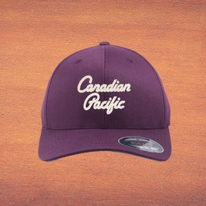 Canadian Pacific Script 1960&#39;s White Lettering - Maroon Cap