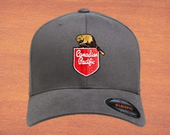 Canadian Pacific 1950'S Beaver Shield Flexfit Cap - Dark Grey