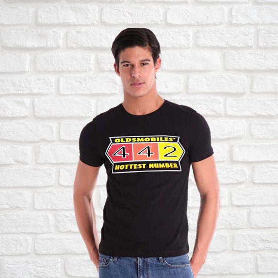 Oldsmobiles' Hottest Number 442, Car T-shirt, Black T-shirt, Classic Car, Muscle Car, Car Lover