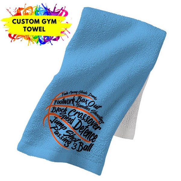 Sweat Towel  Duntalk "Tactics" Basketball Small Great Basketball Gym Towel for Athletes, Players, Coach, or Sports Team Gift
