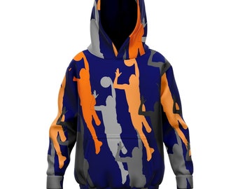 Basketball Boys Hoodie - Kids Sports Youth Athletic Pullover- Boys & Girls Activewear - Comfortable Sportswear &quot;Body A Man&quot; by Duntalk