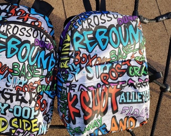 Basketball Graffiti Backpack  Duntalk "Ball All Day" Large Basketball Gifts for Sports Lovers, Kids, School, Sports Backpack