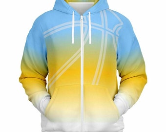 Basketball Custom Zip-Up Hoodie– Sporty Athletic Lightweight Jacket - Graphic Casual Unisex Sportswear Apparel &quot;Blender&quot; by Duntalk