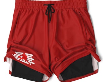 Basketball Shorts - 2-in-1 Street Ball Player Shorts, Workout Shorts, Baller Shorts, Graphic Shorts, Basketball Gift "Da Man Dem" by Duntalk