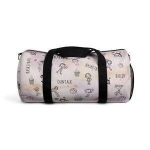 Basketball Duffle Bag - Basketball Mom, Basketball Gifts, Gym Bag, Gift for Kids &quot;Doodle&quot; by Duntalk