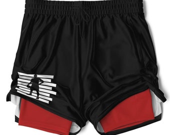 Basketball 2 in-1 Shorts Duntalk "Da-Man-Dem" Street Ball Player Shorts, Workout Shorts, Baller Shorts, Graphic Shorts, Basketball Gift