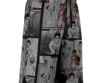 Classic Basketball Shorts - Street Ball Player Workout Shorts, Baller Mesh Shorts, Graphic Shorts, Basketball Gift &quot;Anime&quot; Dark by Duntalk
