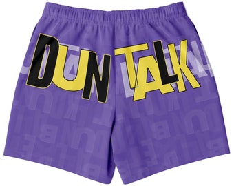 Basketball Shorts - Purple Athletic, Jogging, Workout Shorts Best for Running, Training Shorts, Basketball Gift "Ball IQ" by Duntalk