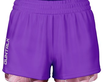 2-in-1-Basketballshorts Duntalk „All Net“ Trainingsshorts für Laufen, Fitnessstudio, Yoga mit darunterliegender Kompressionsstrumpfhose