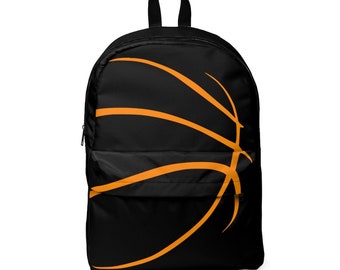 Basketball Backpack - Basketball Gifts for Sports Lovers, Kids, School, Sports Backpack for Basketball Lover &quot;Stripes&quot; by Duntalk