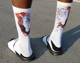 Basketball Socks - Fun Basketball Socks for Youth Girls, Boys and Elite Women and Men &quot;Kings&quot; by Duntalk