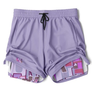 Short de basket-ball haut de gamme - Short de sport violet Short d'entraînement, short d'entraînement sur piste, excellent cadeau de basket-ball - « Zone » par Duntalk