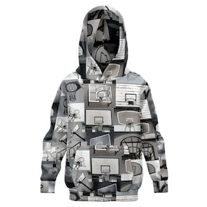 Basketball Youth Hoodie Great Gift for Boys, Girls, Basketball Players or Basketball Fans and Ballers -&quot;All Net&quot; by Duntalk