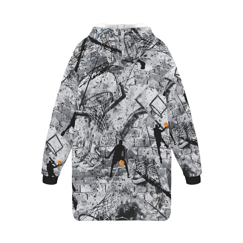 Grind Mode" Basketball Hoodie Blanket