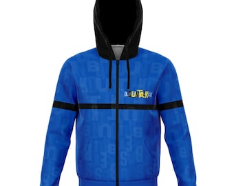 Basketbal Hoodie Jacket Duntalk "Ball IQ" Blauw Cadeau voor basketbalspeler, basketbalvader, basketbalmoeder, basketbalcoach