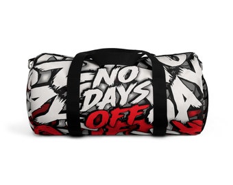 Canvas Basketball Duffle Bag - Duntalk "No Days Off" Duffel bag, Canvas Bag, Basketball Mom, Basketball Gifts, Gym Bag, Gift for Kids