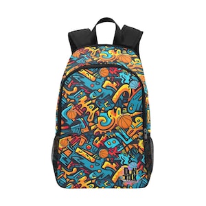 Sac à dos de basket-ball pour enfants - Cartable de sport personnalisé - Cadeau de basket-ball pour les amateurs de sport, les enfants, les garçons et les filles « Paint - Pipes » par Duntalk