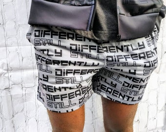 Duntalk "Differently" Basketball Premium Mid Shorts 5 inch inseam Great Practice, Workout Sports Shorts for Players that Train Differently