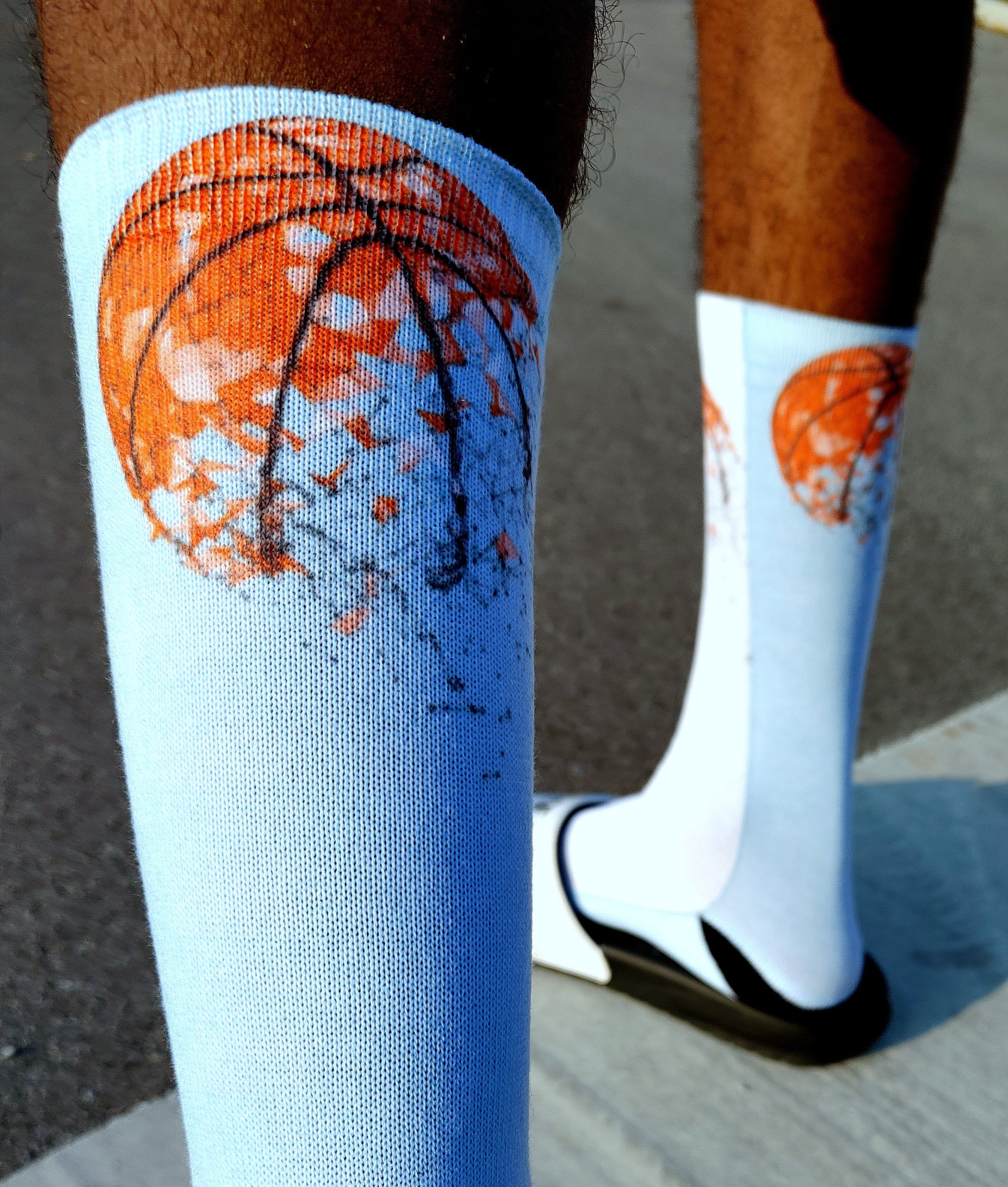 Basketball Socks - Best Fun Gift for Basketball Mom, Dad, Youth Elite Players, Coach or Team Uniform Gift "Breakdown" by Duntalk