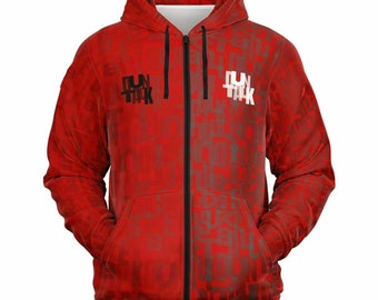 Zip Up Hoodie - Duntalk "Court Vision" Dual Gift for Basketball Player, Sports Boys, Girls, Dad or Mom and Basketball Coach or Fans