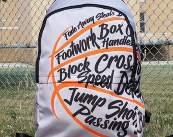 Basketball Backpack Basketball Gifts for Sports Lovers, Kids, School, Sports Backpack for Basketball Lover "Ball Tactics" by Duntalk