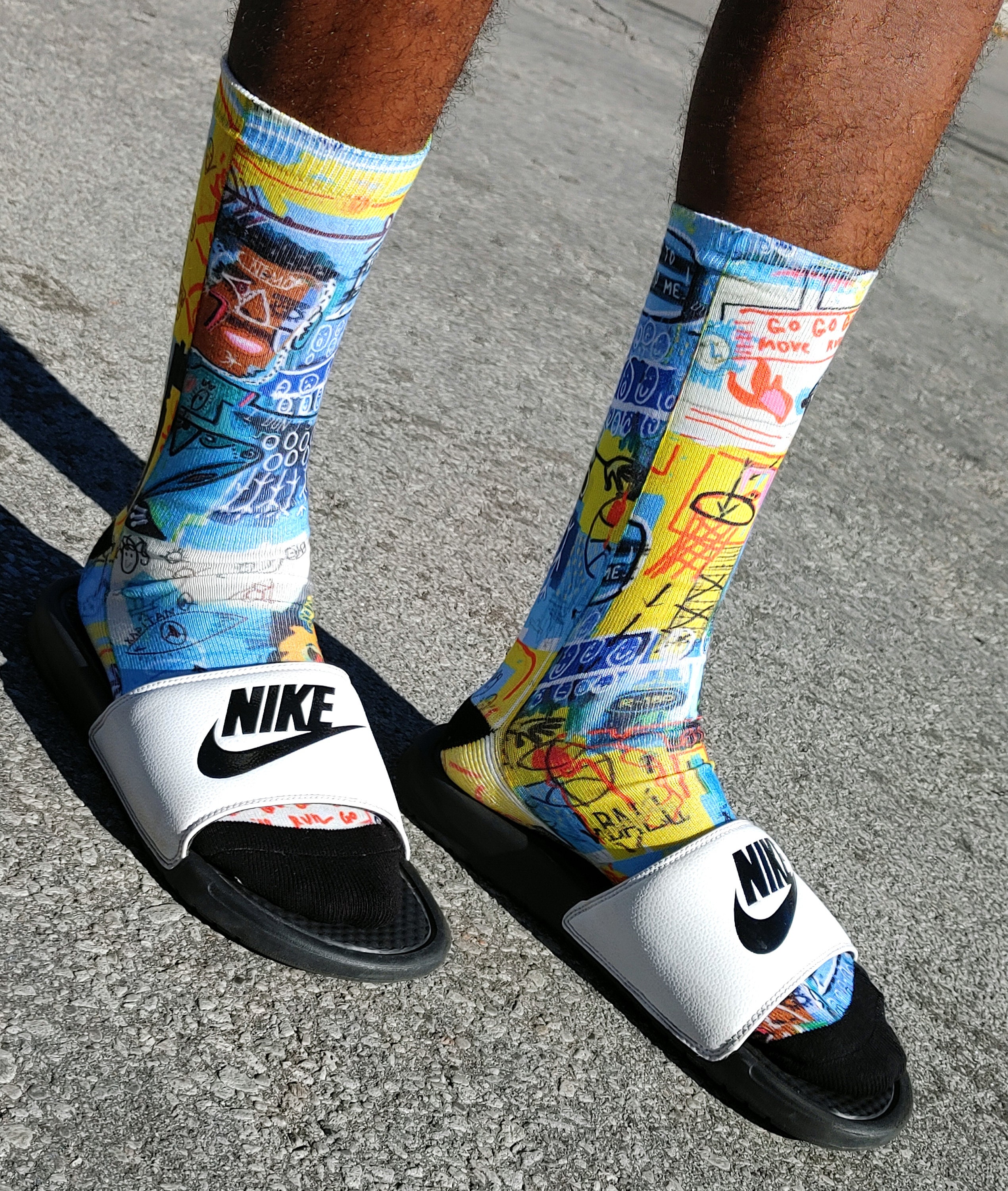 Nike socks with slides hotsell