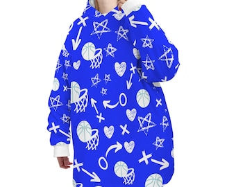 Basketball Blanket Children's Hooded Fleece Blanket Kids
