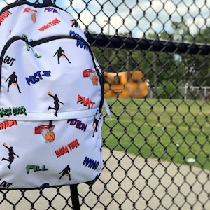 Sac à dos de basket-ball pour enfants - Cartable de sport personnalisé - Cadeau de basket-ball pour les amateurs de sport, les enfants, les garçons et les filles « Ball Slang » par Duntalk
