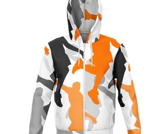 Zip Hoodie Basketball Jacket -Basketball-Inspired Athletic Jacket - Casual Workout & Streetwear for Players and Fans &quot;Head Top&quot; by Duntalk