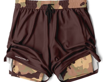 2in-1 Shorts - Duntalk "Bench Mob" Burgundy Street Ball Player Shorts, Workout Shorts, Baller Shorts, Graphic Shorts, Basketball Gift